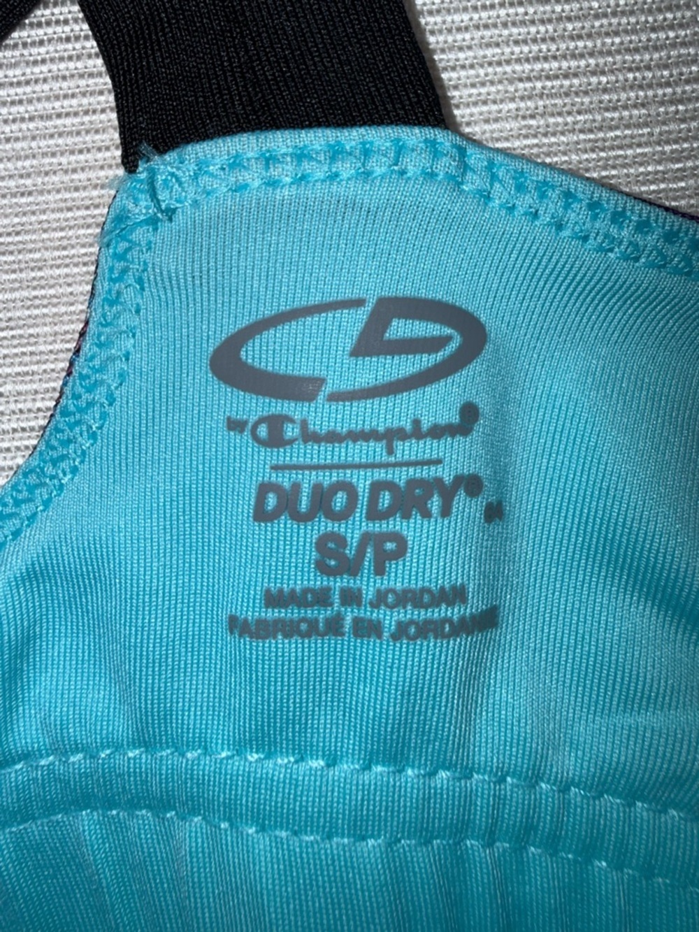 Champion Duo Dry Small Built-In Bra Athletic Tank Top Blue Purple Space Dye NWT - Picture 5 of 11
